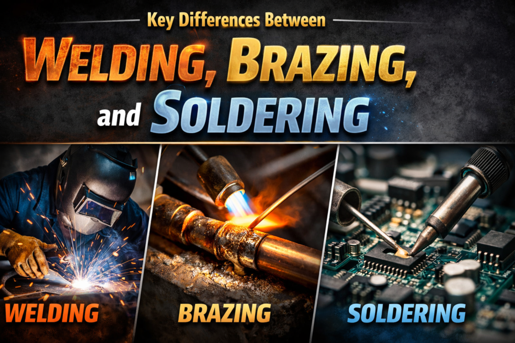 Key Differences Between Welding, Brazing, and Soldering