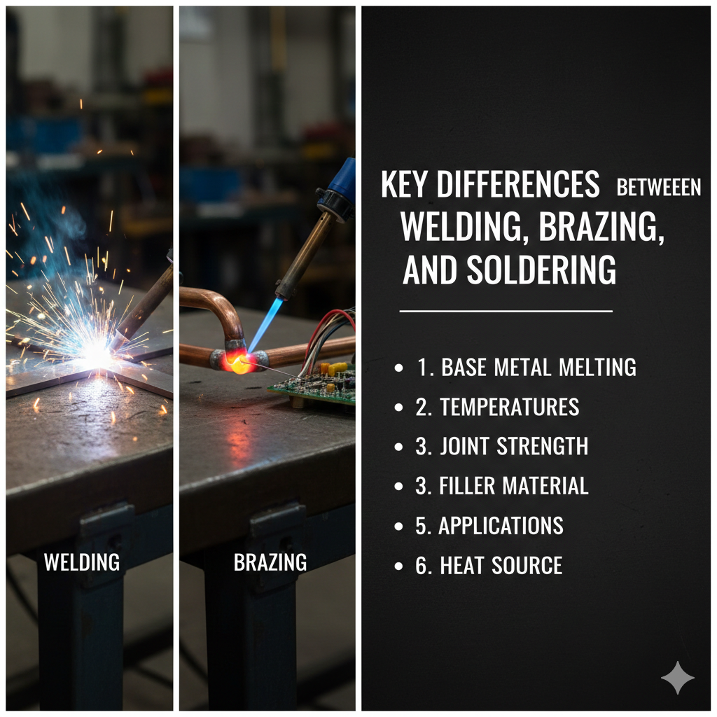 Key Differences Between Welding, Brazing, and Soldering