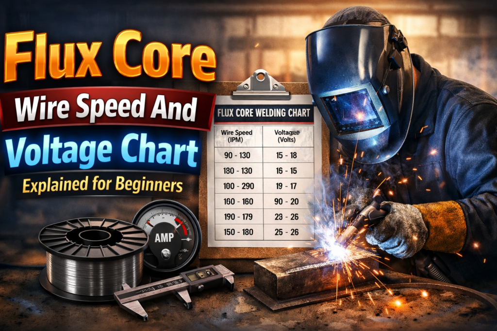 Flux Core Wire Speed And Voltage Chart Explained for Beginners